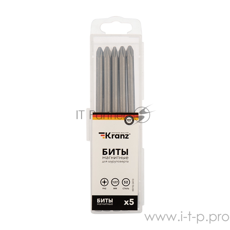 Бита PH2х127 мм для шуруповерта (упак. 5 шт.) Kranz
