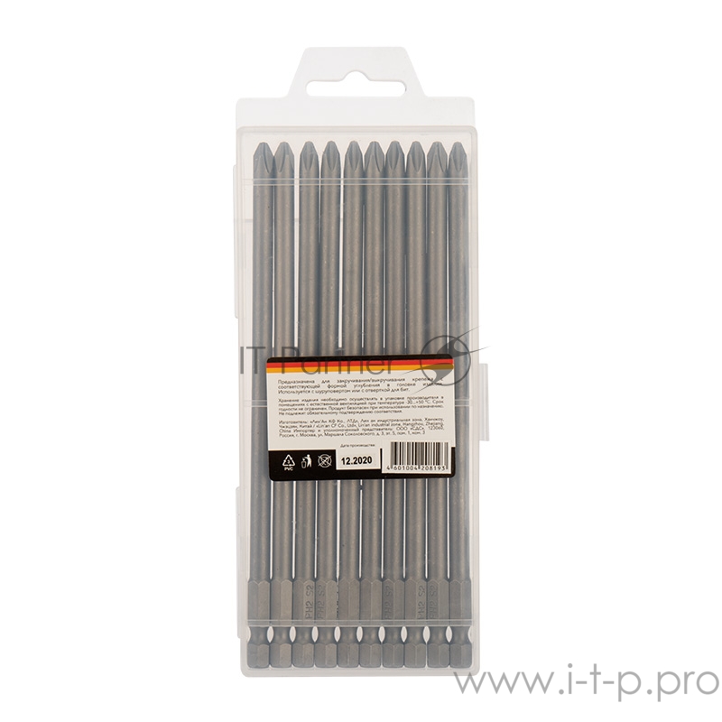 Бита PH2х150 мм для шуруповерта (упак. 10 шт.) Kranz