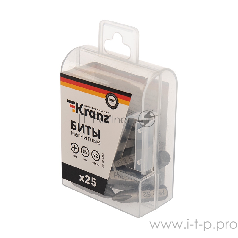 Бита PH2х25 мм для шуруповерта (упак. 25 шт.) Kranz