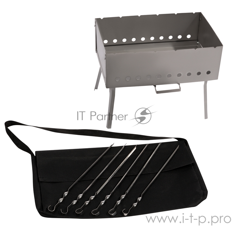 Мангал СОКОЛ 35 дипломат с 6 шампурами в чехле