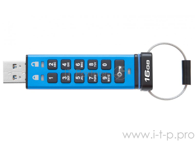 Носитель информации Kingston USB Drive 16Gb DT2000/16GB keypad, 256-AES {USB3.1}