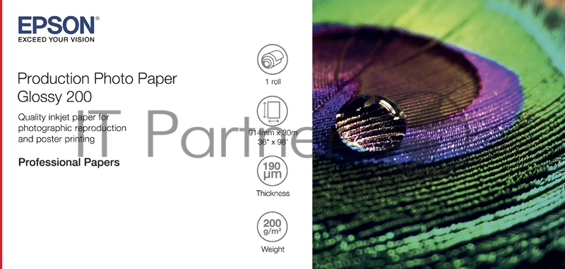 Фотобумага EPSON PROD PHOTO PAPER GLOSSY 200 36 X 30,5M