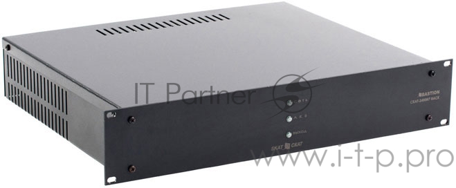 Источник питания СКАТ-2400И7 RACK 24В, 4А, высота 2U под 2 АКБ 7-17 Ач. СС ТР ПБ SKAT-2400I7 RACK power supply 24V, 4A, height 2U for 2 batteries 7-17 Ah. SS TR PB