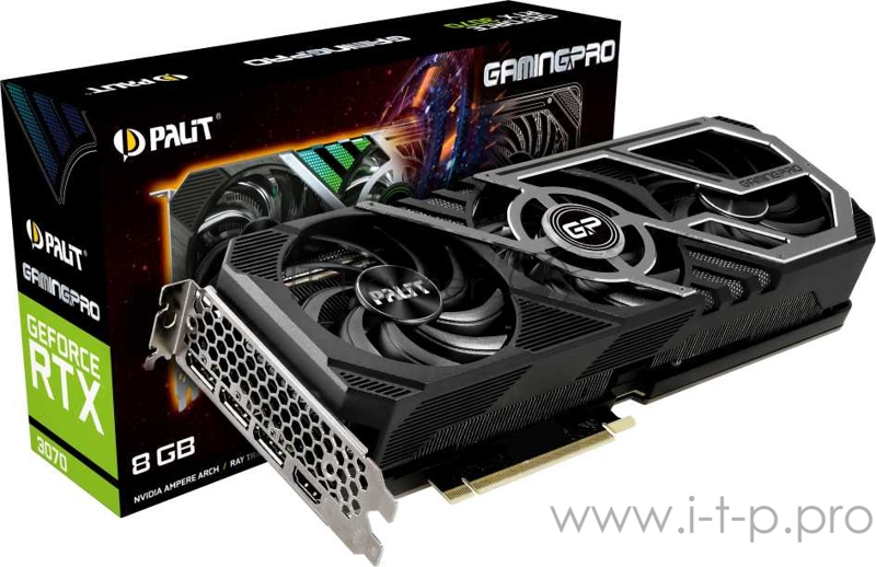 Видеокарта PCIE16 RTX3070 8GB LHR PA-RTX3070 GAMINGPRO 8G PALIT