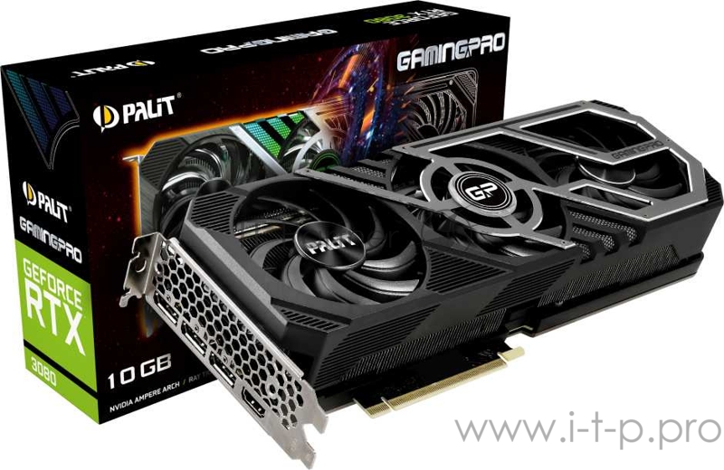Видеокарта PCIE16 RTX3080 10GB LHR PA-RTX3080 GAMINGPRO 10G PALIT