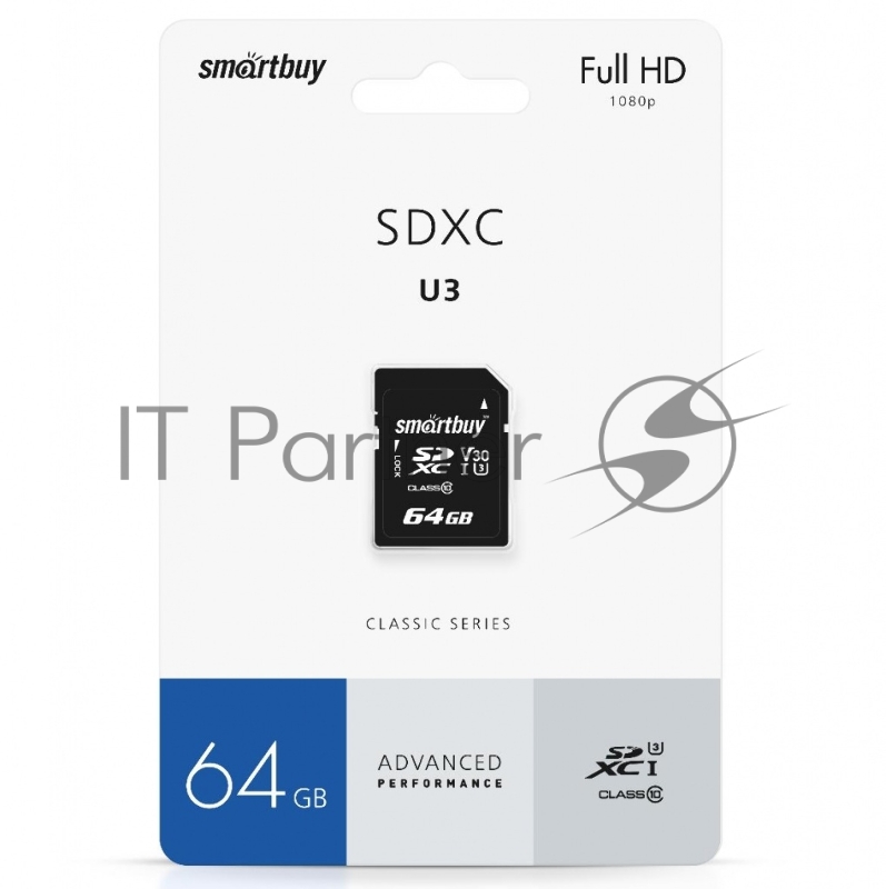 Карта памяти micro SDXC Smartbuy 64GB Class 10 UHS-1 (без адаптера)