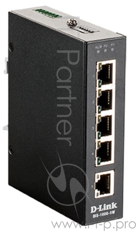 Сетевое оборудование D-Link DIS-100G-5W/A1A Промышленный неуправляемый коммутатор с 5 портами 10/100/1000Base-T, функцией энергосбережения и поддержкой QoS