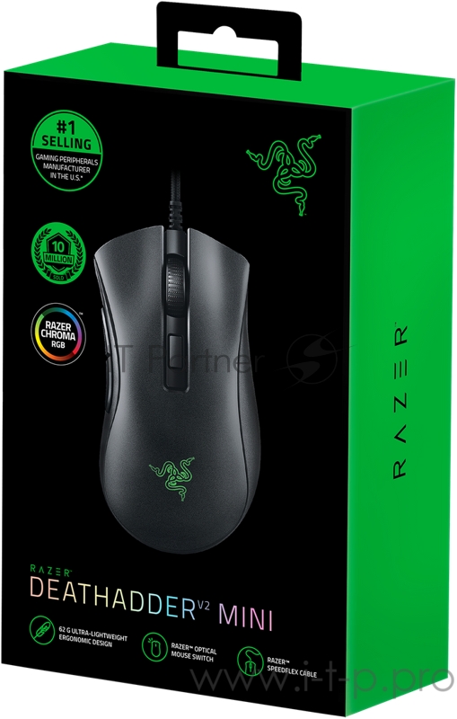 Игровая мышь Razer Deathadder V2 Mini + Mouse Grip Tapes Razer Deathadder V2 Mini + Mouse Grip Tapes