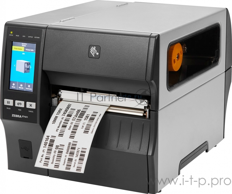 Принтер этикеток коммерческий TT ZT421 TT Printer ZT421 6, 300 dpi, Euro and UK Cord, Serial, USB, 10/100 Ethernet, Bluetooth 4.1/MFi, USB Host, EZPL