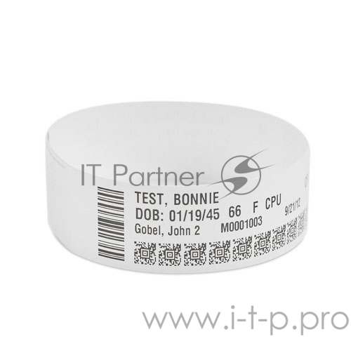 Этикетки в виде браслета полипропилен 25.4х279.4мм красный Wristband, Polypropylene, 1x11in (25.4x279.4mm) Direct thermal, Z-Band Direct, Adhesive closure, 1in (25.4mm) core, 200/roll, 6/box, Red