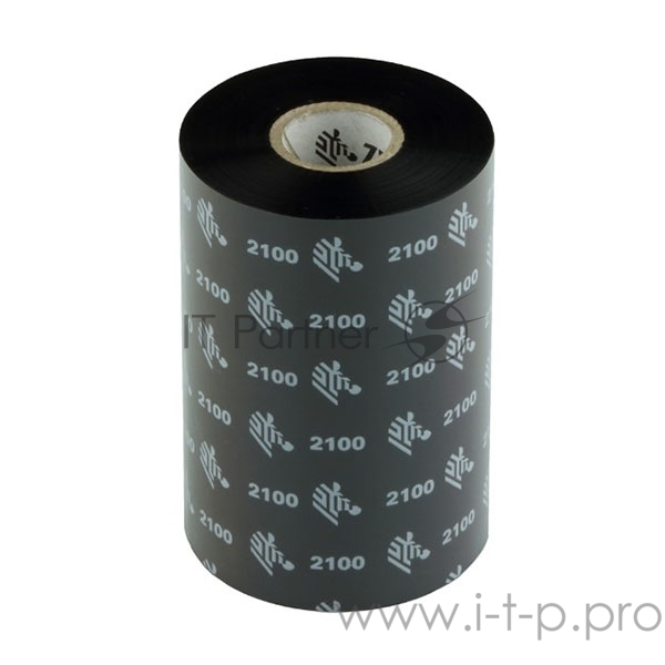 Термотрансферная лента (риббон) Wax Ribbon, 89mmx450m (3.5inx1476ft), 2100 High Performance, 25mm (1in) core, 12/box