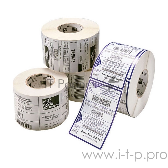 Этикетки (матовая бумага самоклейка) Z-Perform 1000T 89x38 мм Label, Paper, 89x38mm Thermal Transfer, Z-Perform 1000T, Uncoated, Permanent Adhesive, 76mm Core