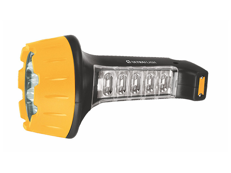 Ultraflash Фонари Ultraflash LED3819 (фонарь аккум 220В, черн/желт, 15+10 LED, 2 режима, SLA, пласт, коробка)