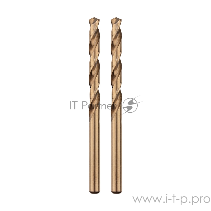 Сверло по металлу 3,5 мм «Кобальт» (сталь HSS-Co 5% M35 P6M5K5) (2 шт. в блистере) DIN 338 REXANT