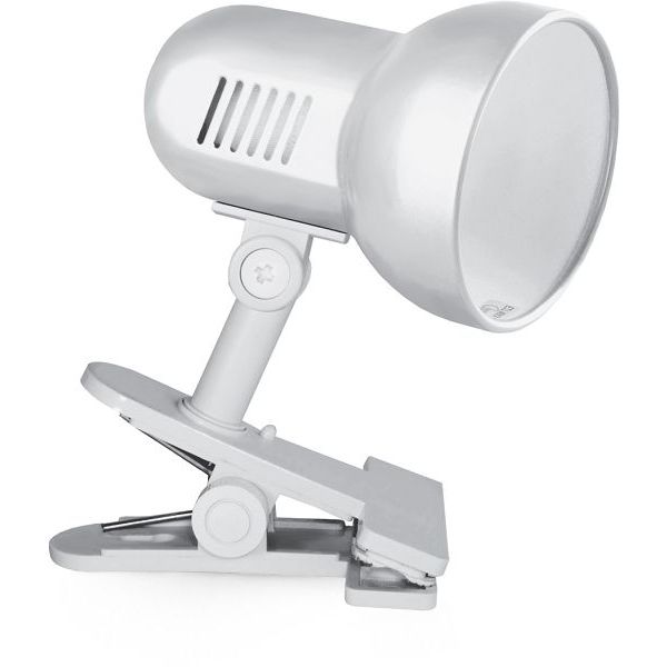 Camelion Настольные светильники Camelion H-035 С01 белый (Светильник прищепка, метал.,220В, 60Вт)