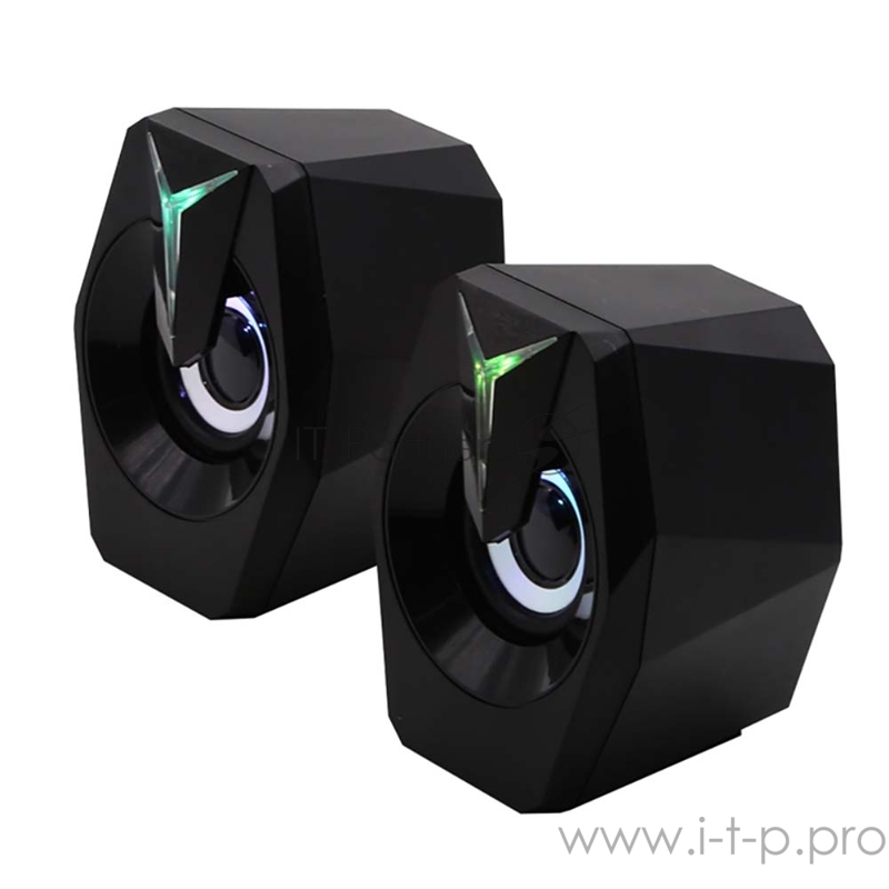 Игровые колонки HIPER H-TK2 Fenix 2.0 (RGB подсветка, 2 х 3 Вт, USB, Jack 3,5 мм, проводной ПДУ)