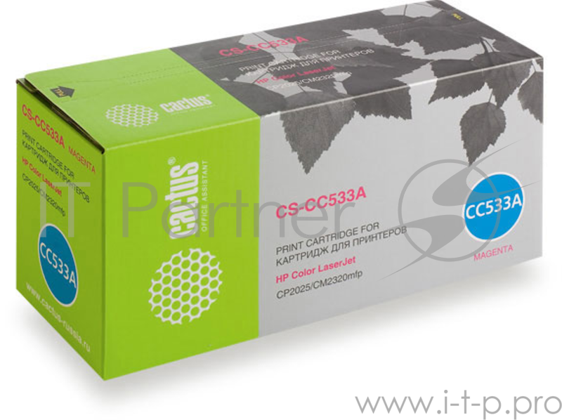 Расходные материалы CACTUS CC533A Картридж CACTUS (CS-CC533A) для Laser Jet CP2025/CM2320mfp, пурпурный
