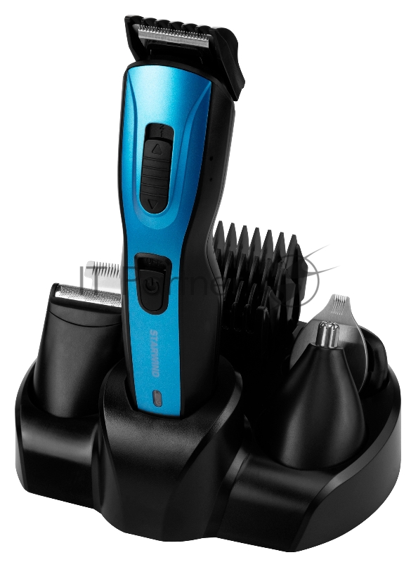 Машинка для стрижки Starwind SHC 4379 синий/черный 3Вт (насадок в компл:8шт)