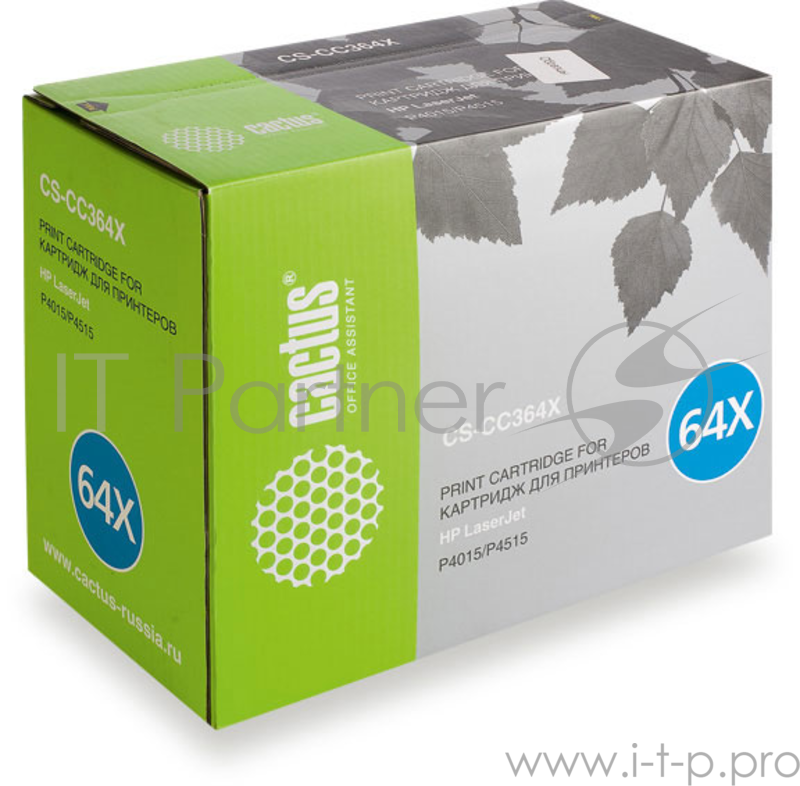 Расходные материалы CACTUS CC364X Картридж CACTUS (CS-CC364XS) для LaserJet P4015/4515 черный, 24 000 стр.
