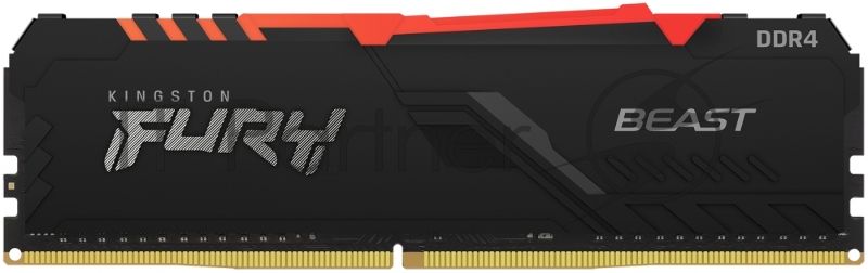 Память оперативная Kingston 8GB 2666MHz DDR4 CL16 DIMM FURY Beast RGB