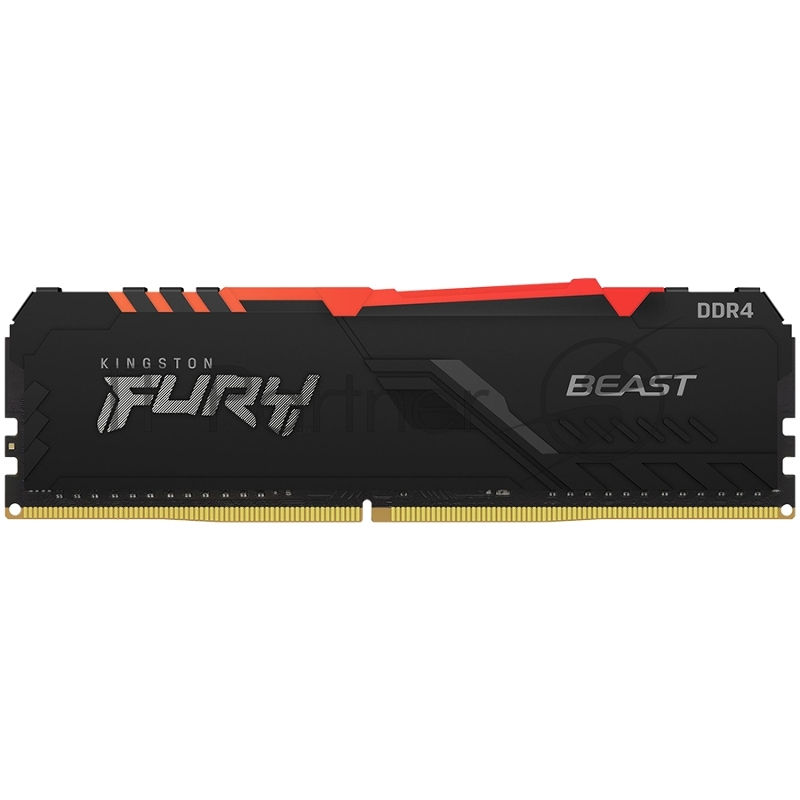 Память оперативная Kingston 8GB 2666MHz DDR4 CL16 DIMM FURY Beast RGB