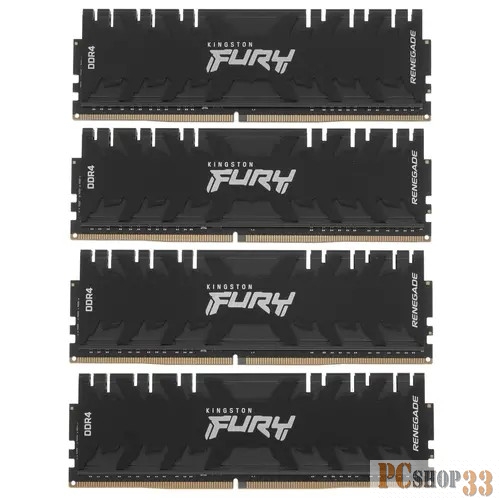 Память оперативная Kingston 32GB 3000MHz DDR4 CL15 DIMM (Kit of 4) FURY Renegade Black
