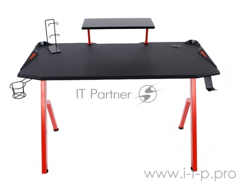 Игровой стол Skyland SKILL CTG-001 чёрно-красный (1200 x 600 x 750 мм, МДФ, металл, карбон)