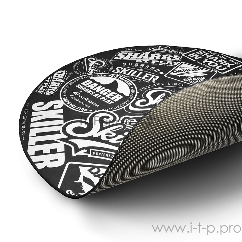 Коврик для игрового кресла чёрный Sharkoon Skiller SFM10 (полиэстер, 5 мм, диаметр 120 см)