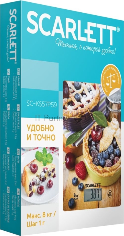 Весы кухонные электронные Scarlett SC-KS57P59 рисунок