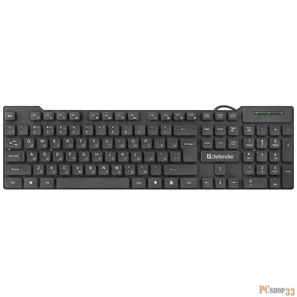 Клавиатура Defender OfficeMate HB-260 RU 45260 {Клавиатура проводная }, черный, мультимедиа
