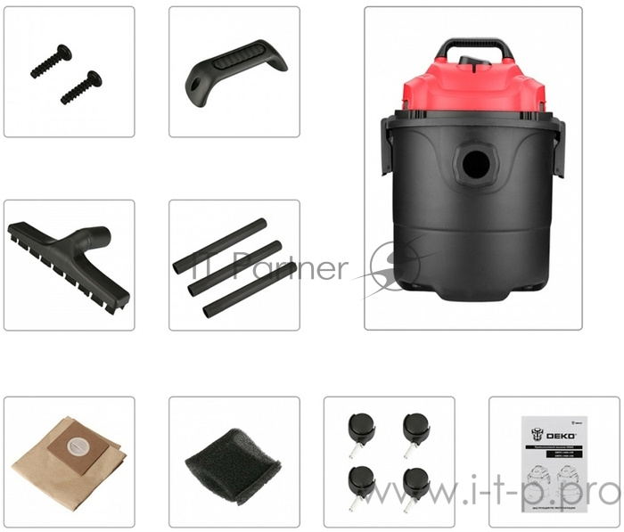 Пылесос DEKO промышленный DKVC-1400-15P015-0033