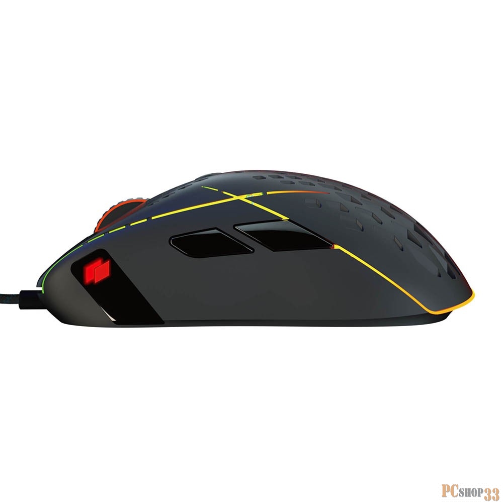 Игровая мышь HIPER Aero A-2 Black USB (5000/10 000DPI, 8 кнопок, USB кабель 1.8м, Черный)