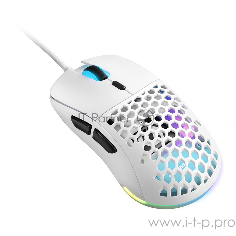 Игровая мышь белая Sharkoon Light2 180 (PixArt PMW 3360, Omron, 6 кнопок, 12000 dpi, USB, RGB подсветка)