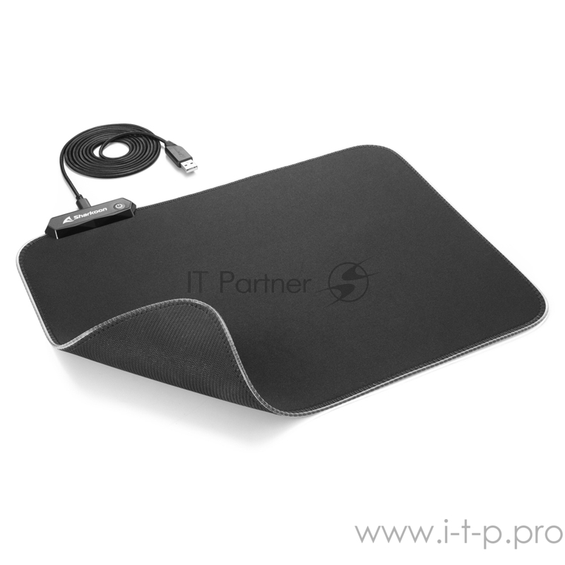 Игровой коврик для мыши Sharkoon 1337 RGB V2 360 (360 x 270 x 3 мм, RGB подсветка, текстиль, резина)