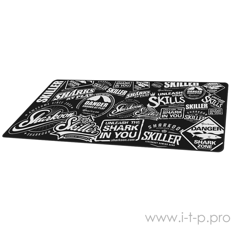 Игровой коврик для мыши Sharkoon SKILLER SGP2 XXL чёрный (900 x 400 x 2,5 мм, обмётка, текстиль, резина)