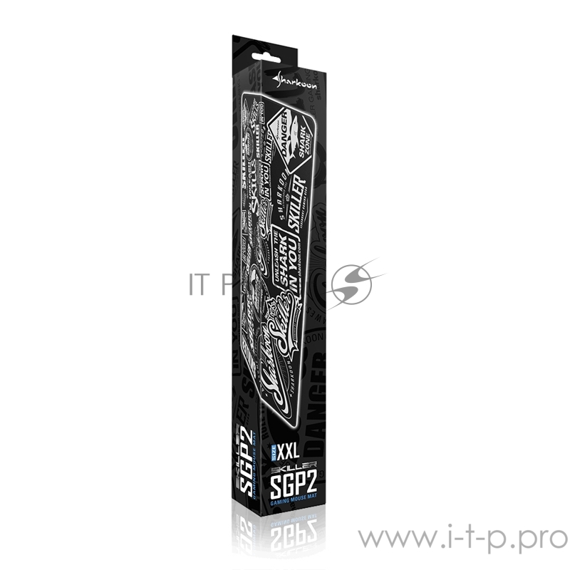 Игровой коврик для мыши Sharkoon SKILLER SGP2 XXL чёрный (900 x 400 x 2,5 мм, обмётка, текстиль, резина)