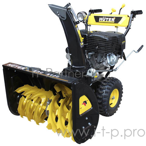 Снегоуборочная техника Huter SGC 8100 70/7/3 Снегоуборщик { бензо, 11 л/с., Скорости.-6/2, Захват шир/выс-70/54см., 104кг., Бак., 6,5л., светодиодная фара, подогрев ручек, стартер 220в }