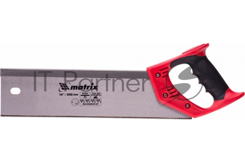 Пила MATRIX по дереву обушковая для стусла, 350 мм, двухкомпонентная рукоятка// 23148