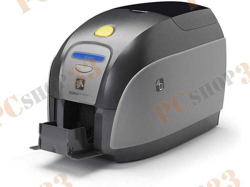 Термосублимационный принтер Zebra ZXP1, для печати пластиковых карт, черный (USB, LAN)