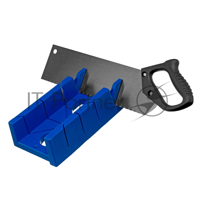 Стусло СИБРТЕХ пластиковое синее,4 угла для запила+пила 350мм//СИБРТЕХ 22536