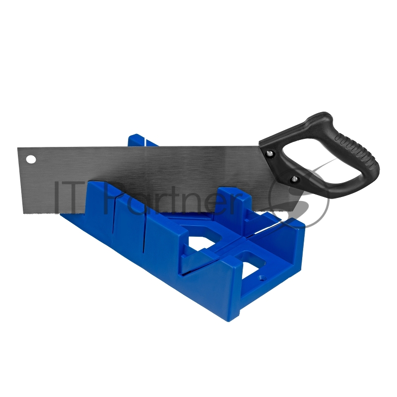 Стусло СИБРТЕХ пластиковое синее,4 угла для запила+пила 350мм//СИБРТЕХ 22536