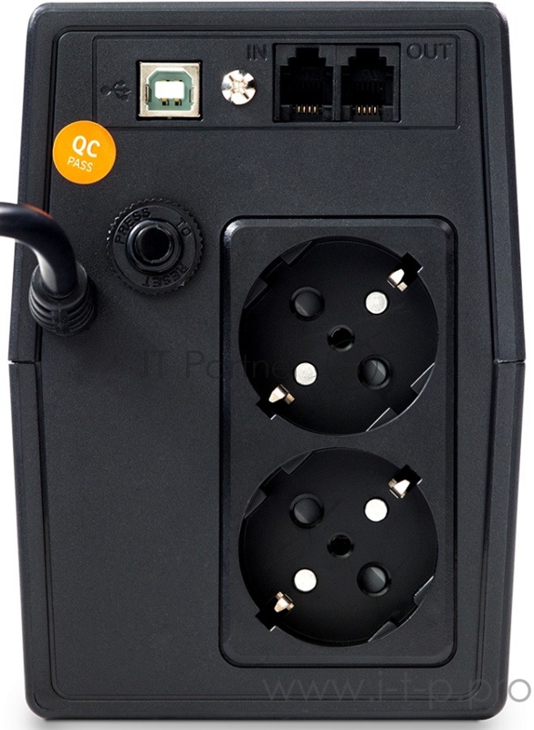 ИБП nJOY UPS 600VA Horus Plus 600 (эфективная мощьность 360Вт, LCD, ,батарея 7 Ач, 2 евро розетки)