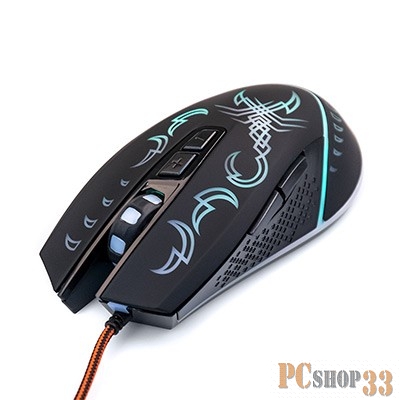 Мышь игровая MGK-20U Dialog Gan-Kata, 7 кнопок + ролик , 7-ми цветная подсветка, USB, черная