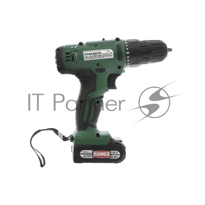 Аккум.дрель Hammer ACD12BS 12В 2x2Ач 10мм 0-350/0-1350об/мин 32Нм в кейсе быстр зарядка