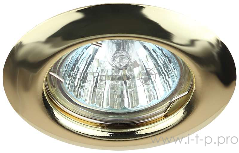 точечные светильники Эра C0043802 ST3 GD Светильник штампованный MR16,12V/220V, 50W золото