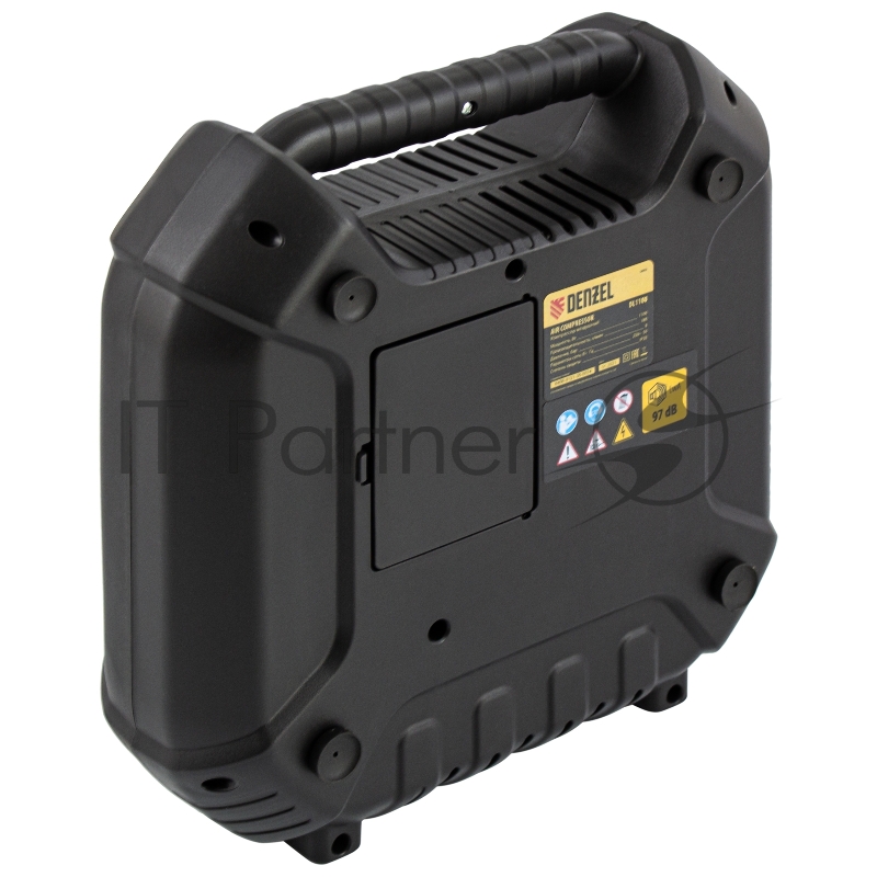 Компрессор Denzel воздушный DL1100 1,1 кВт, 180 л/мин, с набором аксессуаров 58005