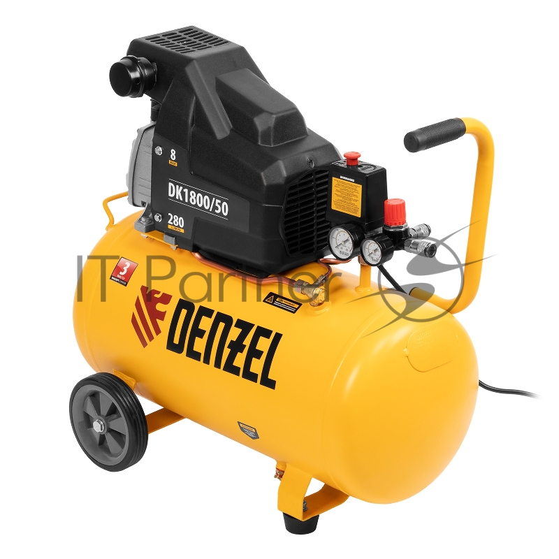 Компрессор DENZEL воздушный DK1800/50,Х-PRO 1,8 кВт, 280л/мин, 50л 58068