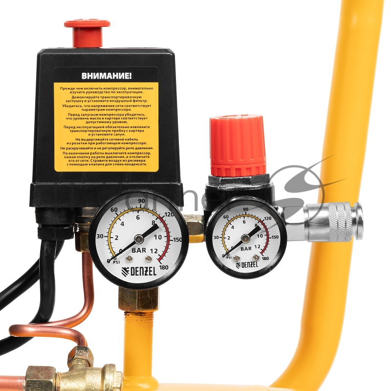 Компрессор DENZEL воздушный DK1800/50,Х-PRO 1,8 кВт, 280л/мин, 50л 58068
