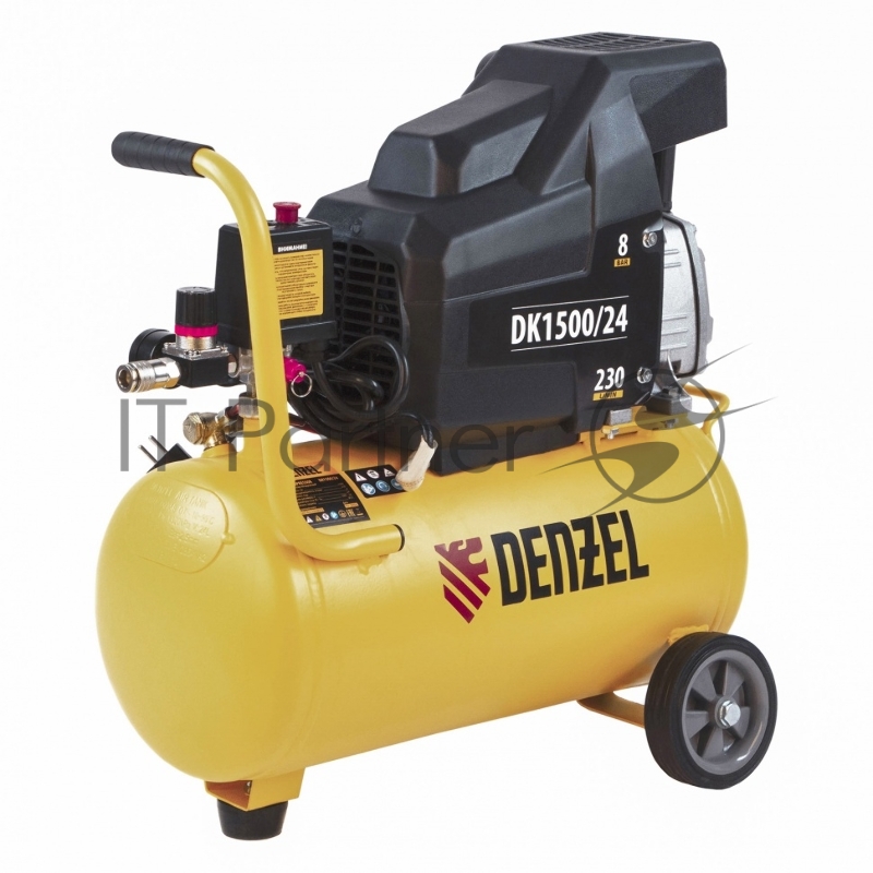 Компрессор DENZEL воздушный DK1500/24,Х-PRO 1,5 кВт, 230 л/мин, 24 л 58063