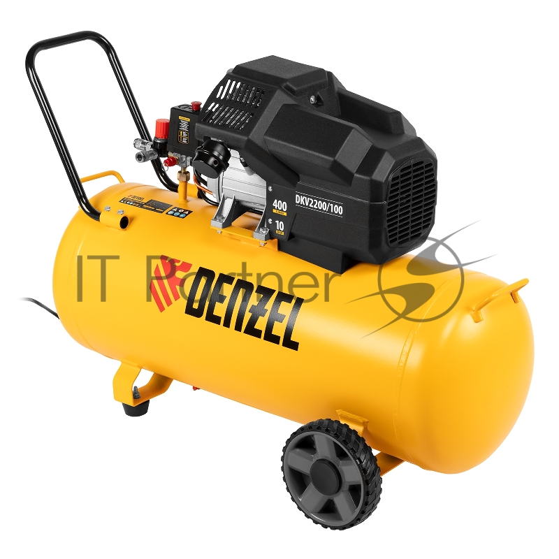 Компрессор DENZEL воздушный DKV2200/100,Х-PRO 2.2 кВт, 400 л/мин, 100л 58079